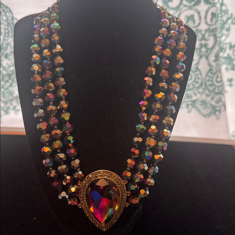 Heidi Daus Crystals Multicolor Statement Necklace… - image 6